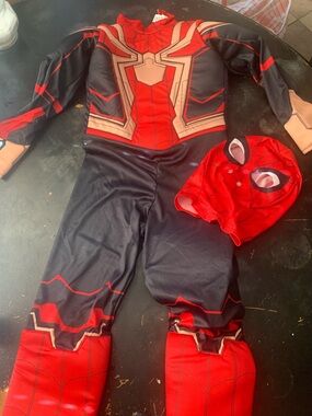 Spider-Man Red and Black Kids Superhero Costume with Mask